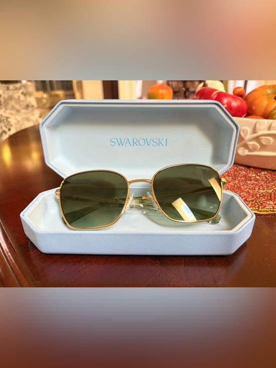 Swarovski Accessories - Swarovski Sunglasses SK 7029 Green Gradient Brown, Green Crystals with Case